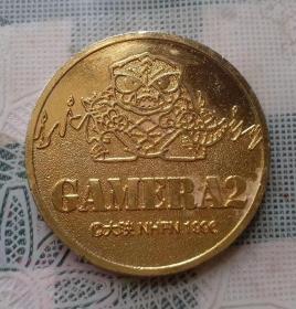 1996年日本制直径5厘米的哥斯拉鎏金纪念章