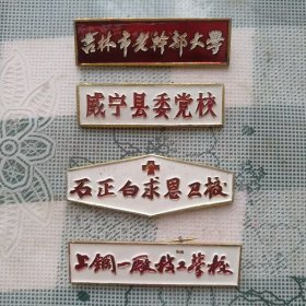 八十年代校徽等四枚