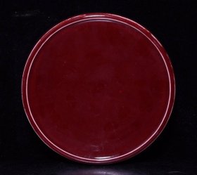 明永乐祭红釉出戟盖罐 尺寸31x37厘米