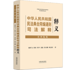 中华人民共和国民法典合同编通则司法解释释义（社科院版）