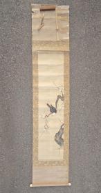 日本回流  日本画家   狩野秉信《花鸟画》（手绘）纸本立轴