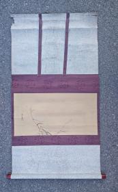 日本回流    白圭《芦苇》（手绘）纸本立轴（033）