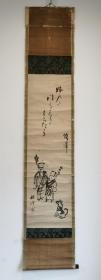 日本回流 日本名家 十时梅厓 梅厓 《俳画》 （纸本立轴）054