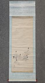 日本回流 日本画家 春木南溟《人物画》（手绘）纸本立轴（074）01