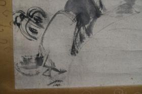 日本回流 日本画家 高橋竹年 《七福神 布袋和尚 》纸本立轴（014）