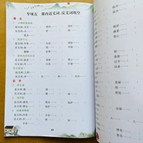 正版全新部编版新人教版二年级上语文近义词反义词练习本课本多音字同音字形近字量词词语成语练习小学生2年级上学期课文生字词语积累