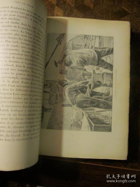 稀缺，著名探险家和科学家南森作品《走向极点》，大量Explorer黑白插图，约1897出版