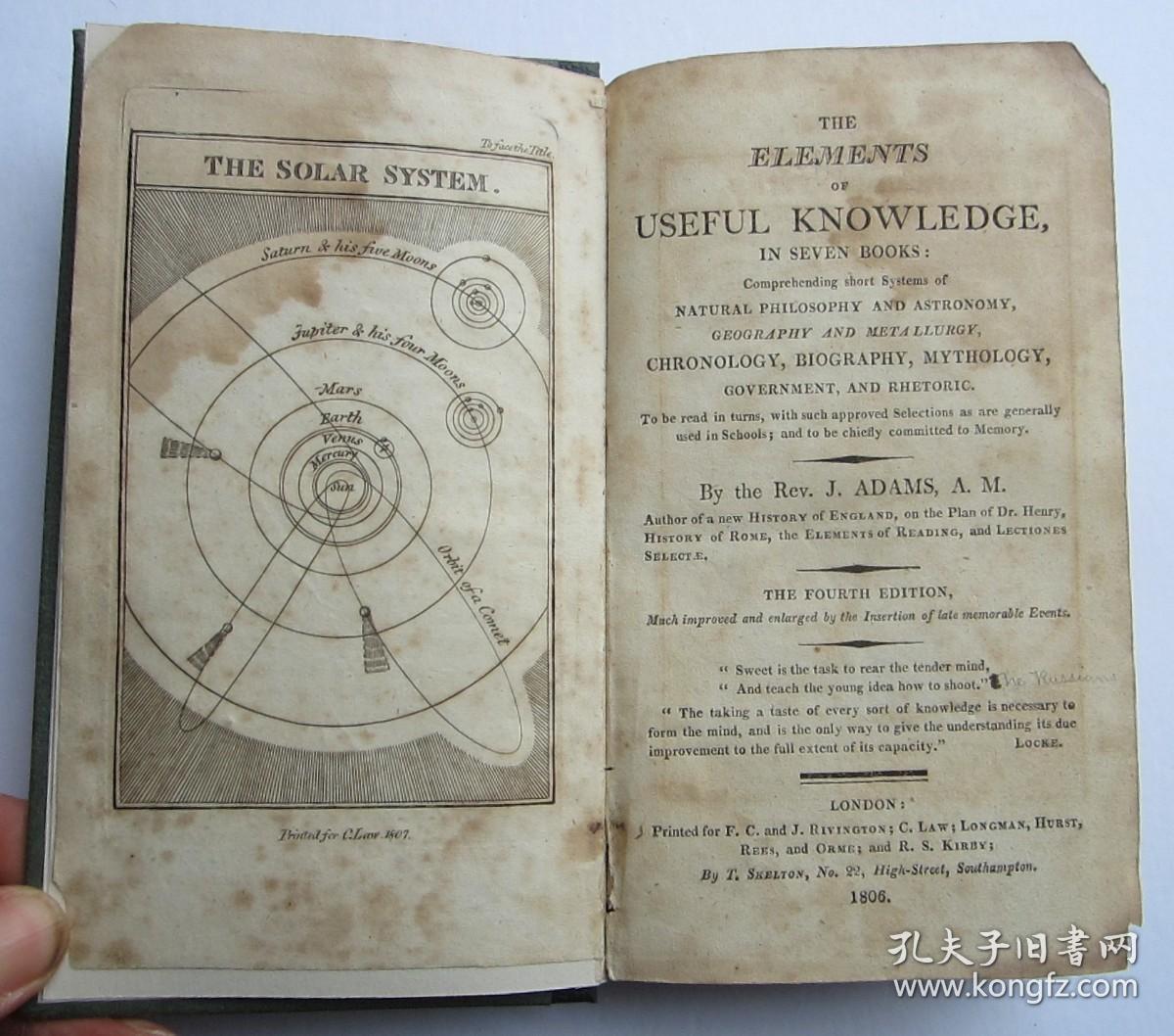 稀缺， 《自然哲学和天文学，地理和冶金学》，约1806年出版