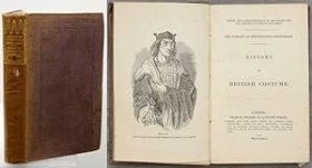 稀缺，《英国服装的历史》精美黑白插图，约1834年出版