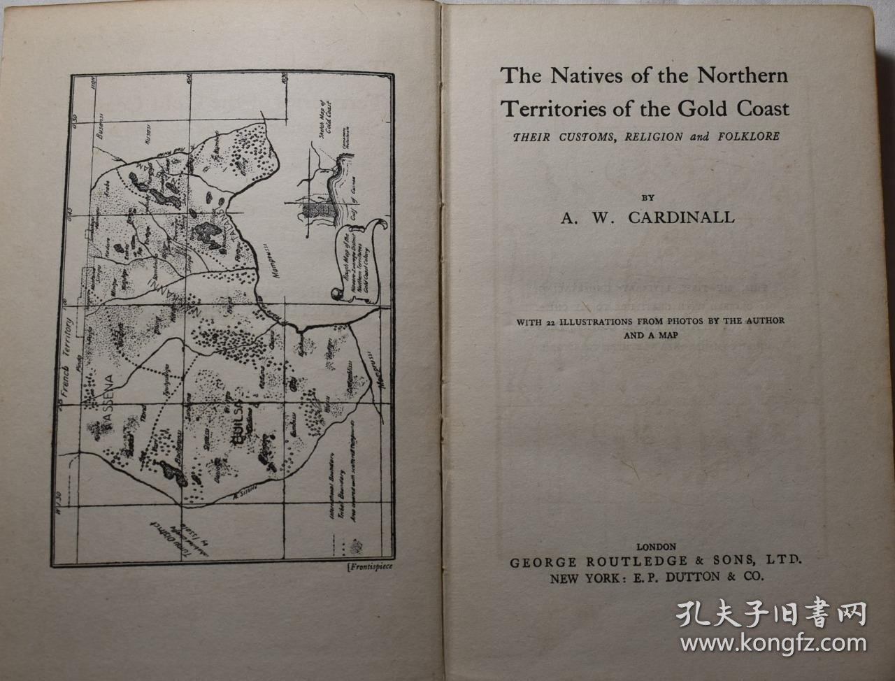 稀缺，《黄金海岸北部地人民的社交生活和习俗》黑白插图，约1920年出版