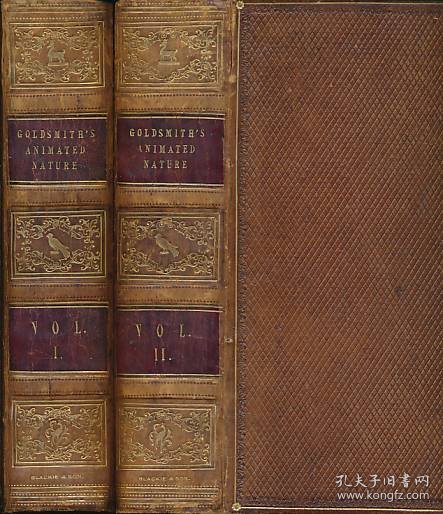 稀缺版， 《 地球和动物的自然史 》大量彩色版画与黑白插图，  约1855年出版.