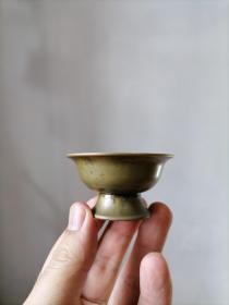 铜净水碗净水盏酥油灯藏传元素铜杂件