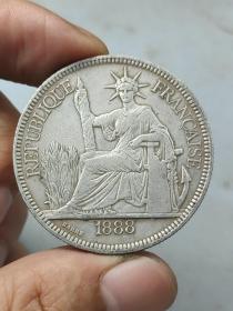 老银元坐洋1888