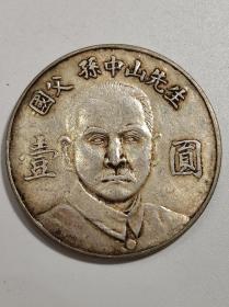黄油光老银元国父孙中山先生壹圆国父纪念馆.