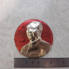 红色纪念收藏毛主席像章胸针徽章包老物件工宣队2