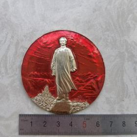 红色纪念收藏毛主席像章胸针徽章包老物件去安源3