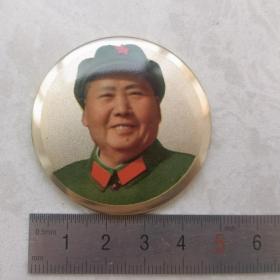 红色纪念收藏毛主席像章胸针徽章包老物件马口铁小号