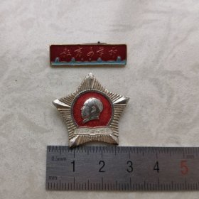 红色纪念收藏毛主席像章胸针徽章包老物件上海小教