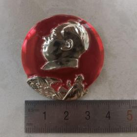 红色纪念收藏毛主席像章胸针徽章包老物件上海警备区人物章