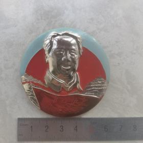 红色纪念收藏毛主席像章胸针徽章包老物件自己动手丰衣足食4202