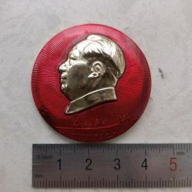 红色纪念收藏毛主席像章胸针徽章包老物件高峡出平湖水电总局