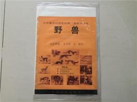 教学挂图：小学课本自然常识第二册教学挂图 野兽 3张全 1981年1版1印 八五品 上海教育出版社