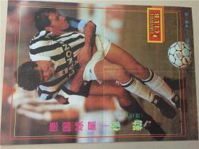 足球俱乐部海报（1994年8期）  八五品  4开