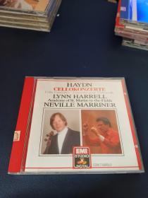 外版CD，哈雷尔（Harrell）小提琴，马里纳指挥圣马丁乐团版，海顿《大提琴协奏曲》，企鹅评价三星保留一星，1987年EMI西德压片。