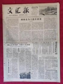 老报纸：文汇报1979年5月23日【4版】【调整是为了稳步前进】