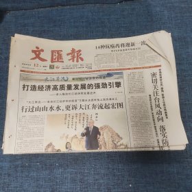 老报纸：文汇报2018年8月12日 （打造经济高质量发展的强劲引擎  8版）