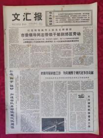 老报纸：文汇报1977年12月6日【4版】【市委领导同志带领干部到郊区劳动】