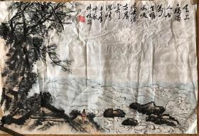 水墨山水原画