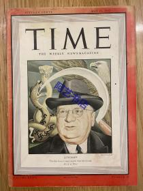 【现货】时代周刊杂志 TIME MAGAZINE，1942年5月11日，封面 “ 马克西姆·李维诺夫”，苏联革命家、卓越的外交家，苏联历史上的第三位外交部长。珍贵的历史资料。