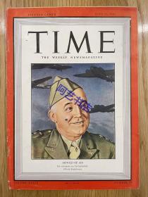 【现货】时代周刊杂志 TIME MAGAZINE，1942年6月22日，封面 “ Henry Harley Arnold 阿诺德”，美国空军五星上将。珍贵的历史资料。