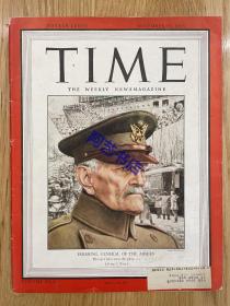 【现货】时代周刊杂志 TIME MAGAZINE，1943年11月15日，封面 “ 约翰·约瑟夫·潘兴”，美国远征军总司令、陆军特级上将。珍贵的历史资料。