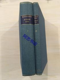 1969年 英文版，《across asia from west to east in 1906~1908，马达汉西域考察日记1906~1908》精装全2册，内有大量精美黑白照片插图幅，28x21cm，740+250页