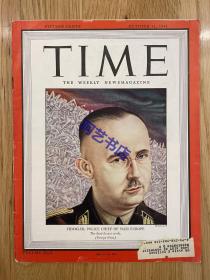 【现货】时代周刊杂志 TIME MAGAZINE，1943年10月11日，封面 “ 海因里希·希姆莱”，德国的党卫队首领，盖世太保总管。。珍贵的历史资料。