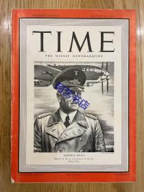 【现货】时代周刊杂志 TIME MAGAZINE，1940年8月26日，封面 “ Marshal Milch  米尔希 ”，德国空军元帅。珍贵的历史资料。