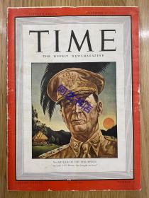 【现货】时代周刊杂志 TIME MAGAZINE，1941年1月6日，封面 “ 麦克阿瑟”，美国陆军五星上将。珍贵的历史资料。