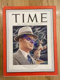 【现货】时代周刊杂志 TIME MAGAZINE，1944年4月24日，封面 “ 约翰·柯廷 ”， 澳大利亚著名政治家、第14任澳大利亚总理。珍贵的历史资料。