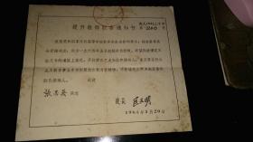 南京大学----老资料！！    一份《1964年提升教师职务通知书》！ 一份《1964年南京大学----任命书》！  共两份合售！