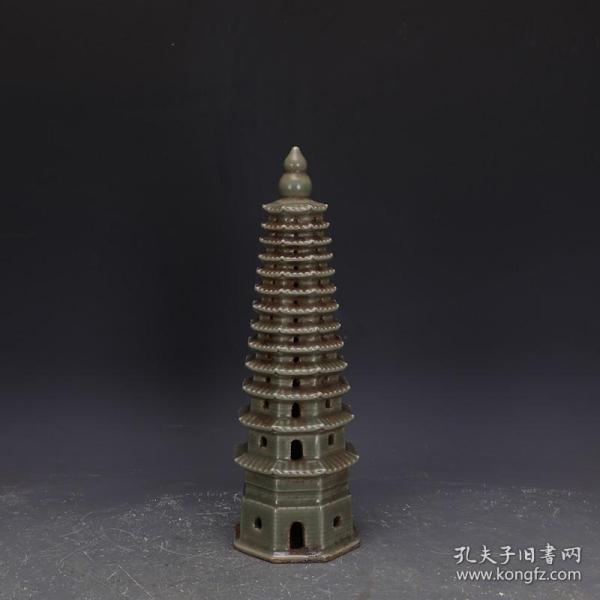 越窑青釉镂空雕刻薄胎瓷