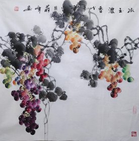 【七千多条好评】【精品放漏】著名花鸟名家画家蒋峰先生佳作《冰玉浓香》四尺斗方未装裱花鸟宣纸画芯（68*68m）大写意国画花鸟，纯手绘保真销售，一图一拍所见即所得。