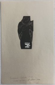 《德洛丽丝》1933年英国著名版画家莱特木版画木刻原作Ａ