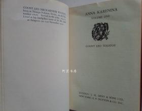 《安娜·卡列尼娜》1935年托尔斯泰名著英译本仿皮装本两卷全