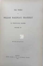 《滑稽剧集》1879年私人订制札尼斯朵夫小牛皮装本限量版编号本插图本萨克雷作品全集之一