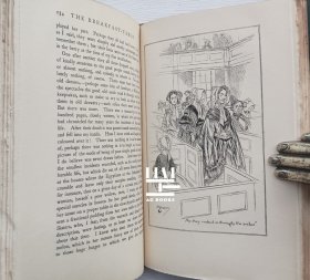 《早餐桌上的教授》1911年私人订制半皮装本美国作家奥利弗·温德尔·福尔摩斯H.M.Brock插图本