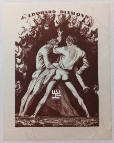 《泰特斯的女儿》1937年著名画家肯特石版画原作莎翁悲剧一幕
