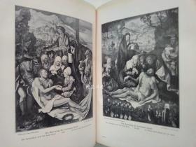 《丢勒画集》1904年私人订制豪华半皮装本德语版包括油画素描铜版画木刻等作品图片473幅