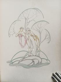《达夫尼斯与克娄伊》1925年希腊作家朗戈斯英国插画家John Austen插图本